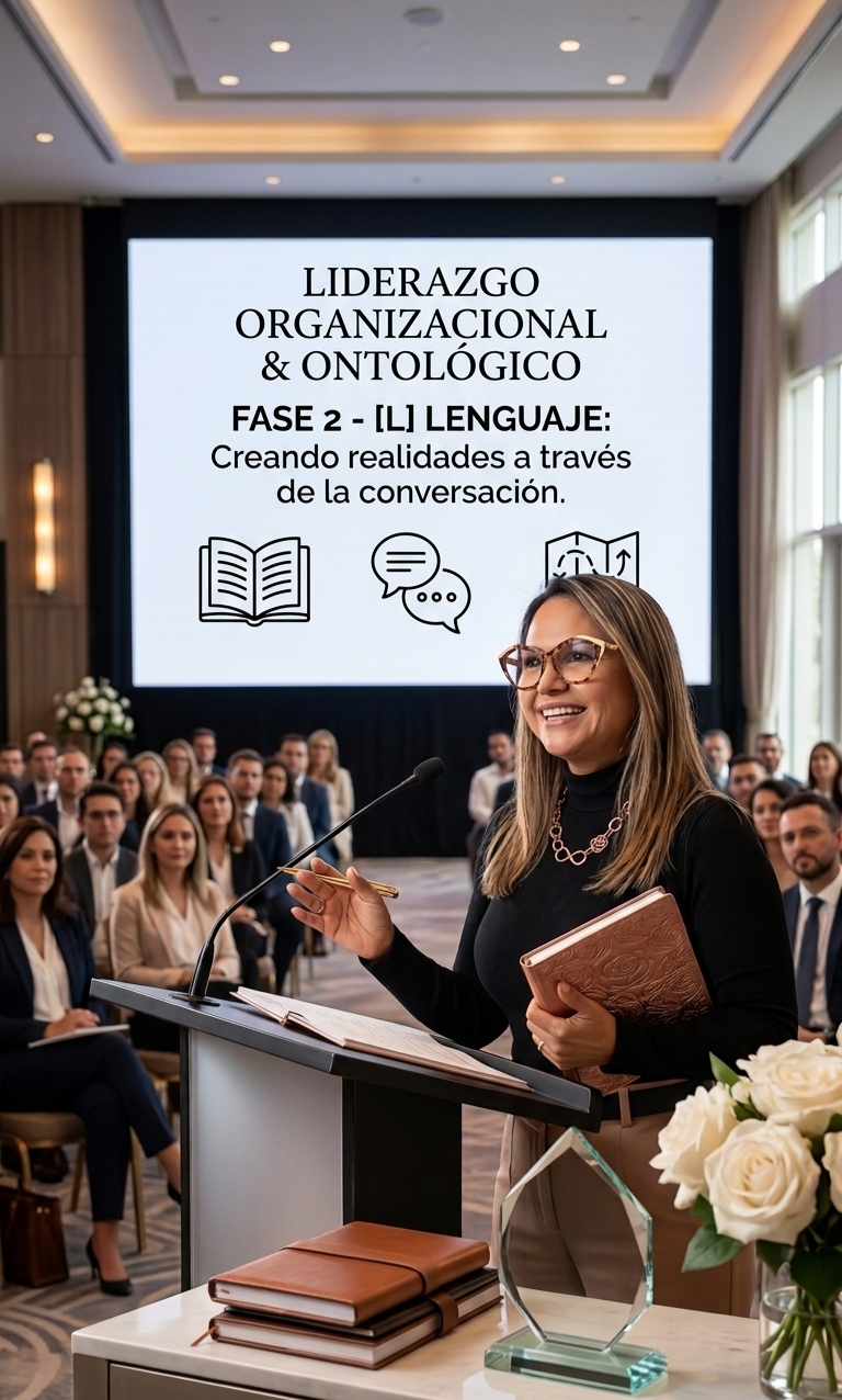 Catherine Peña compartiendo una formación de liderazgo